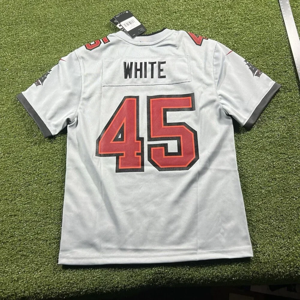 Nike Tampa Bay Buccaneers Devin White Jersey Youth M Gray #45 NFL NWT
